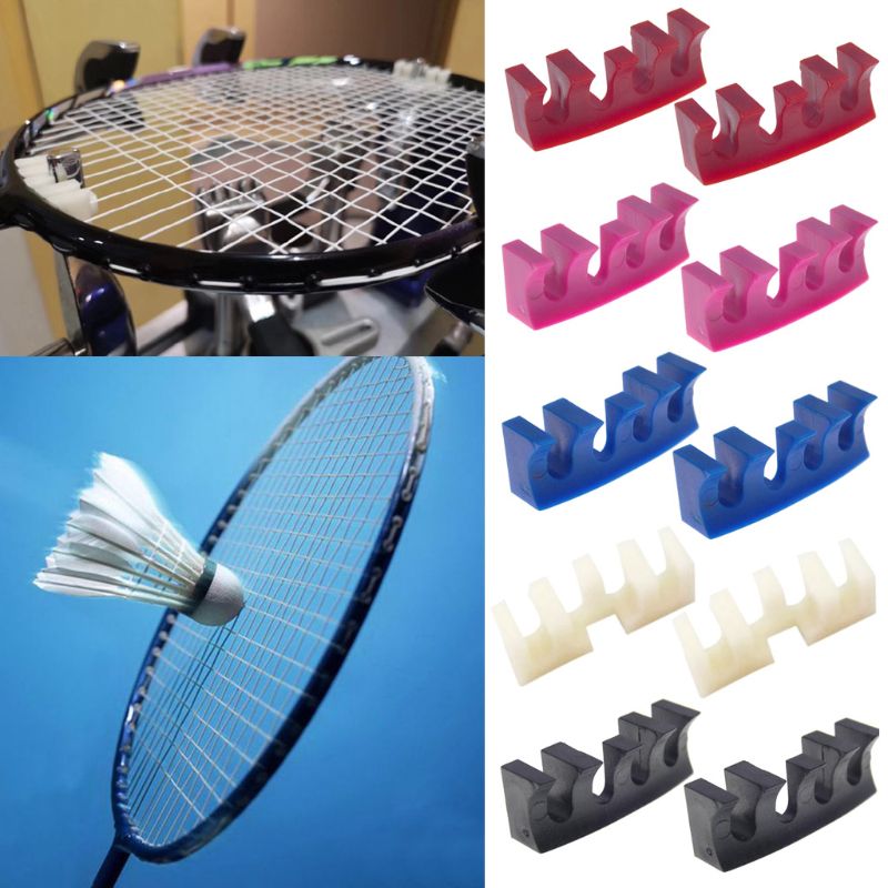 2 pçs badminton amarrando máquina ferramenta raquete de espalhador de carga adaptador universal protetor acessório