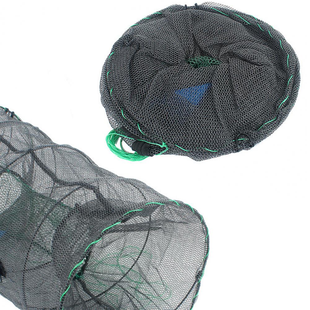 Fishing Net Automatic Folded Fishing Net Trap Zipper Bait Spring Cage for Shrimp Crayfish Crab Net Outdoor Fishing Equipment