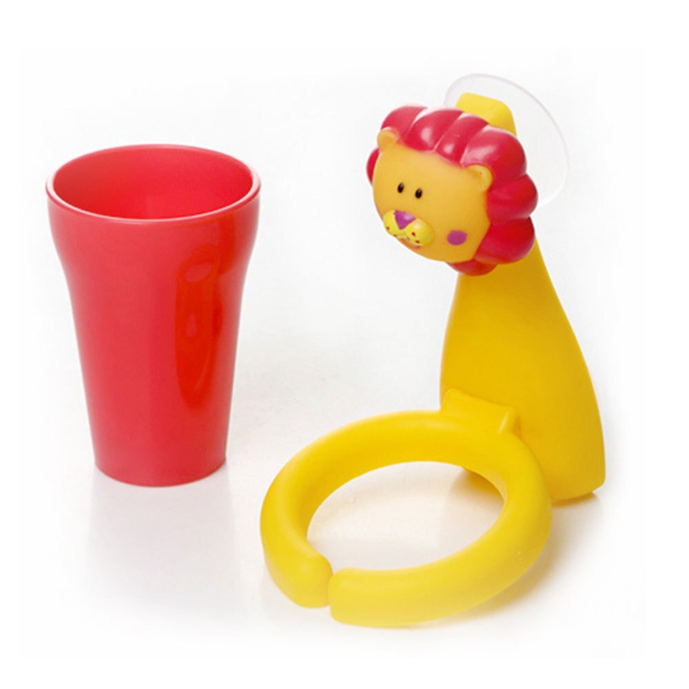 Kreative Saugnapf Zahnbürste Halfter Baby freundlicher freundlicher Zahnbürste Saugnapf Nette Ebene Giraffe Schwein Zahn Pflege Tasse
