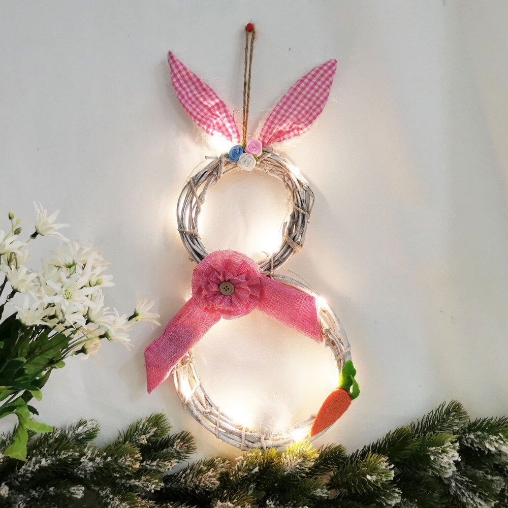 Milieuvriendelijke En Niet-toxisch Pasen Decoraties Gebruik Verlichting Te Versieren De Druif Ring Krans Pasen Home Decoratie Hanger: Pink