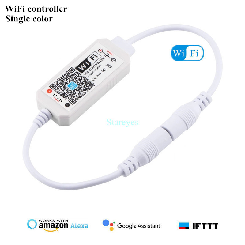 Magic Home WiFi Wireless Remote Controller Dimmer DC12V 24V Single color RGB RGBW Remote Alex Tuya Control For LED Strip: Beige