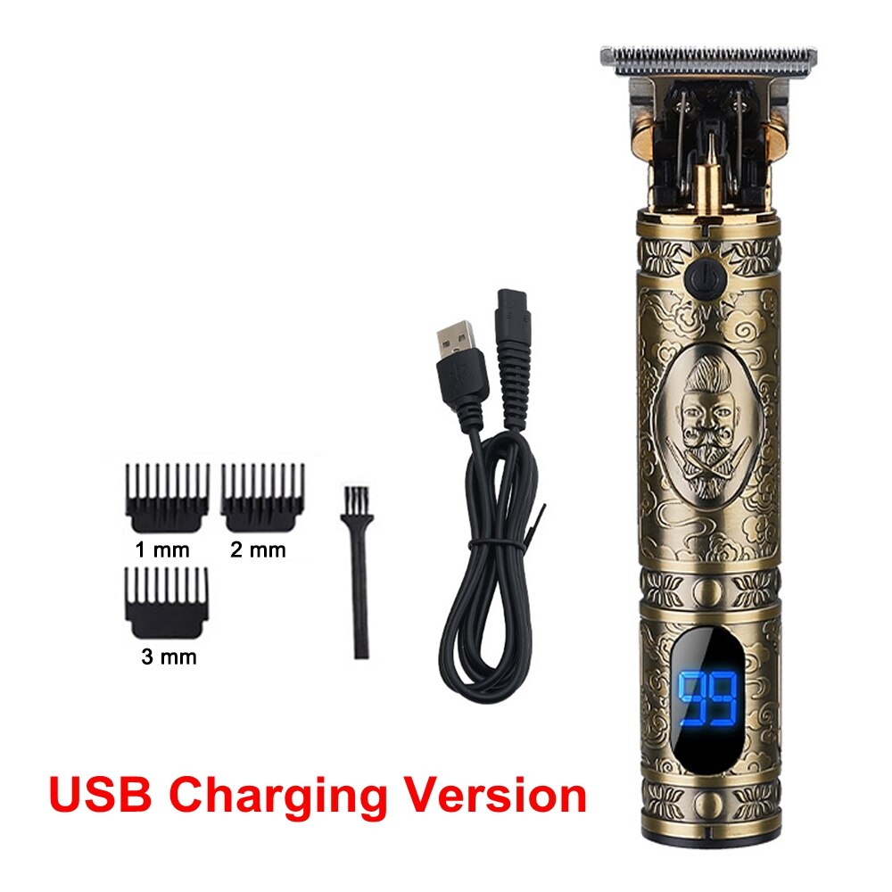 Close-Snijden Digitale Kapper Elektrische Tondeuse Professionele Kapper Mannen Tondeuse 0Mm T-Blade Baard tondeuse: Type 12