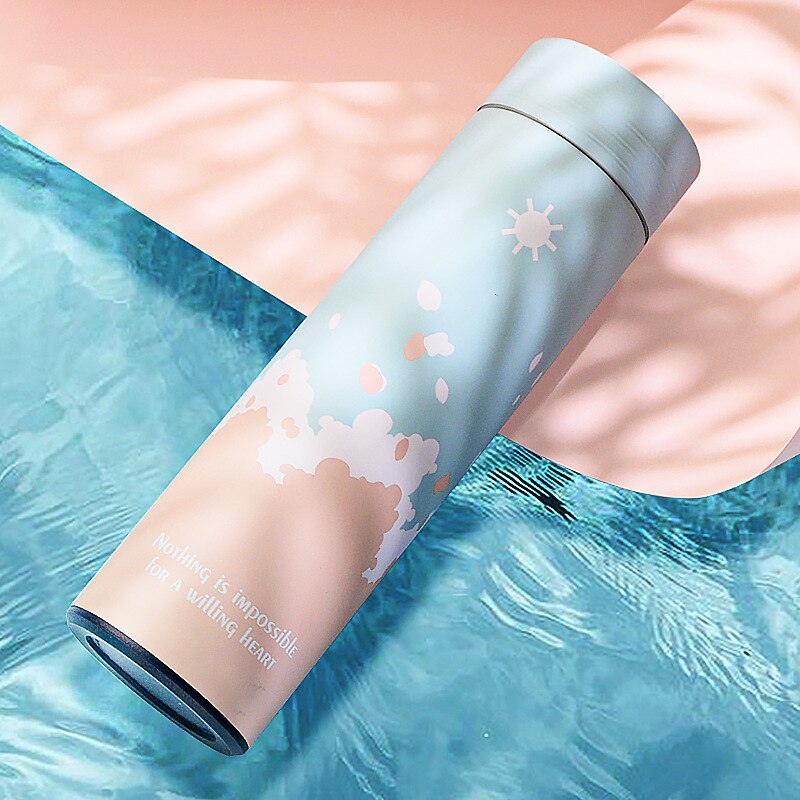 LDFCHENNEL 500Ml Nieuwe Ontwerp Thermische Fles Rvs Thermos Chinese Stijl Kraan Thermo Cup Straight Vacuüm Thermosfles