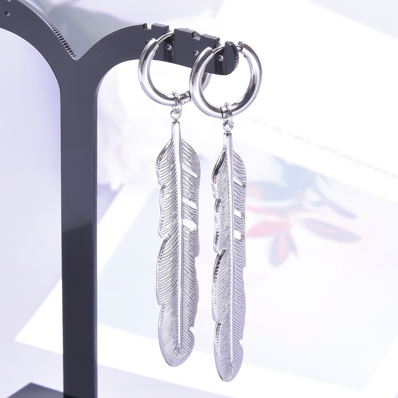 Flamingo Schlange Ohrring durchbohren Edelstahl Ohrringe Für Frauen Männer Zubehör Rose Schädel Ohr Ringe Reifen Pendientes Mujer: Gold-farbe