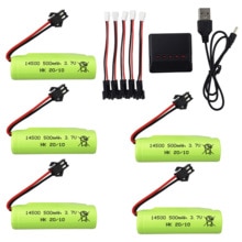 5PCS 3.7V 1000Ah batería de iones de litio con cargador 5in1 para