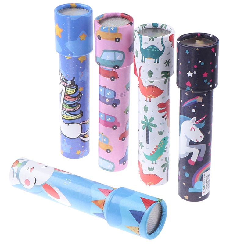 1PC Interactive Logical Rotating Kaleidoscope Magic Classic Educational Toys For Kids Cartoon Random Color