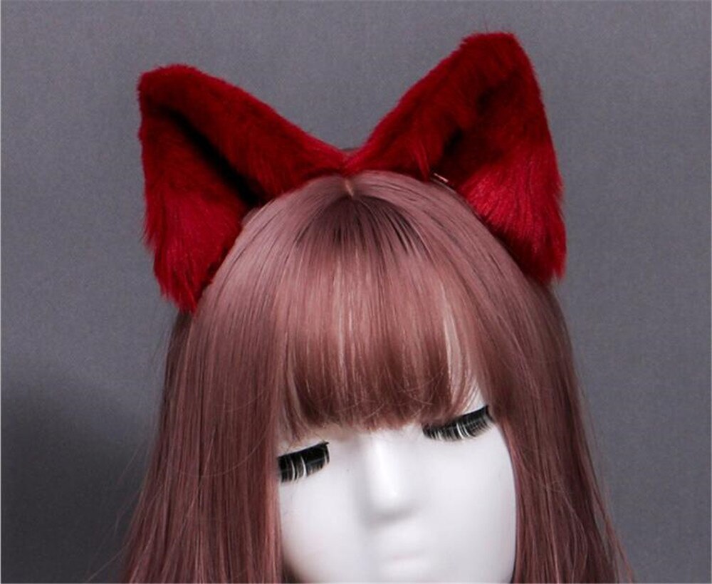 Oreilles de chat faites à la main cos simulation oreilles d'animaux oreilles de chat pince d'oreille KC mignon oreilles d'animaux en peluche vêtements de coiffure C355: 3