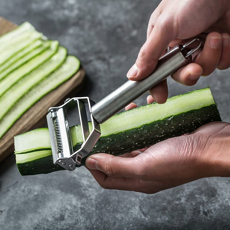 Stainless Steel Potato Cucumber Carrot Grater Julienne Peeler Vegetables Fruit Peeler Double Planing Grater Tools