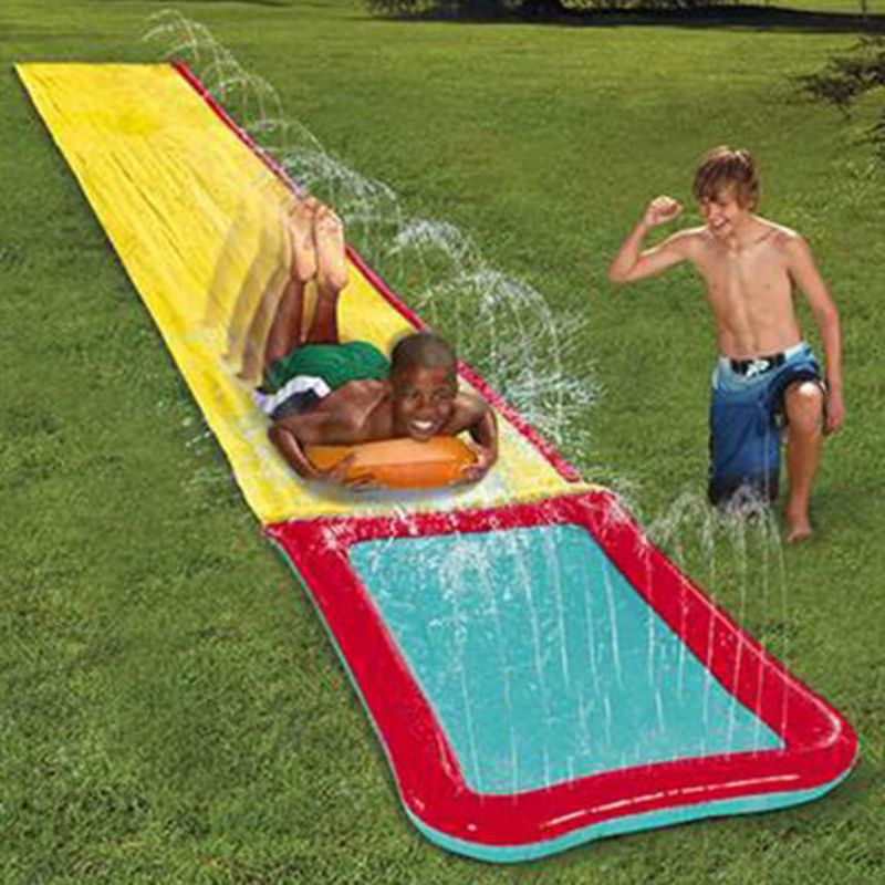 Kæmpe splash sprint vandrutschebane sjov græsplæne vandrutschebaner puljer til børn sommer spil center baghave udendørs legetøj