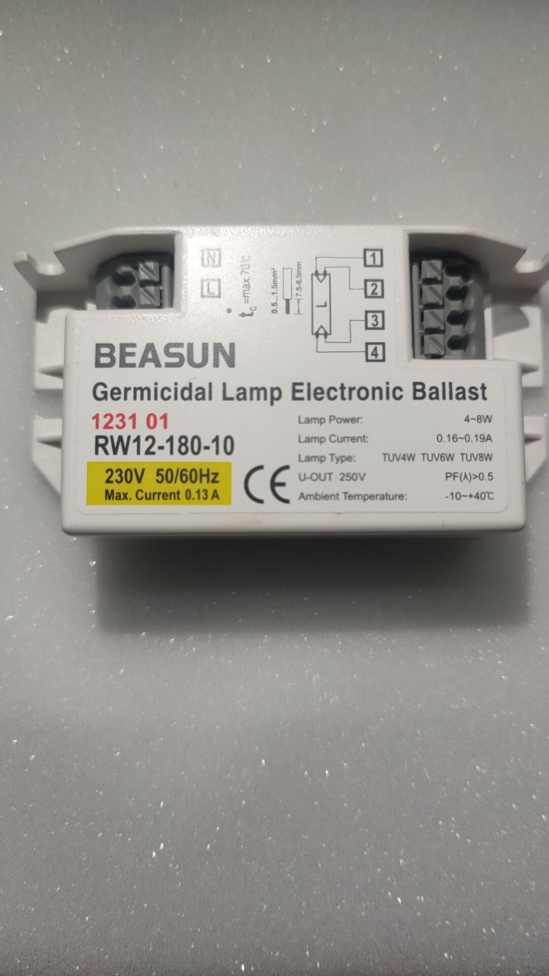 BEASUN RW12-180-10 (220V) 4W 6W 8W UV Lampe Evg