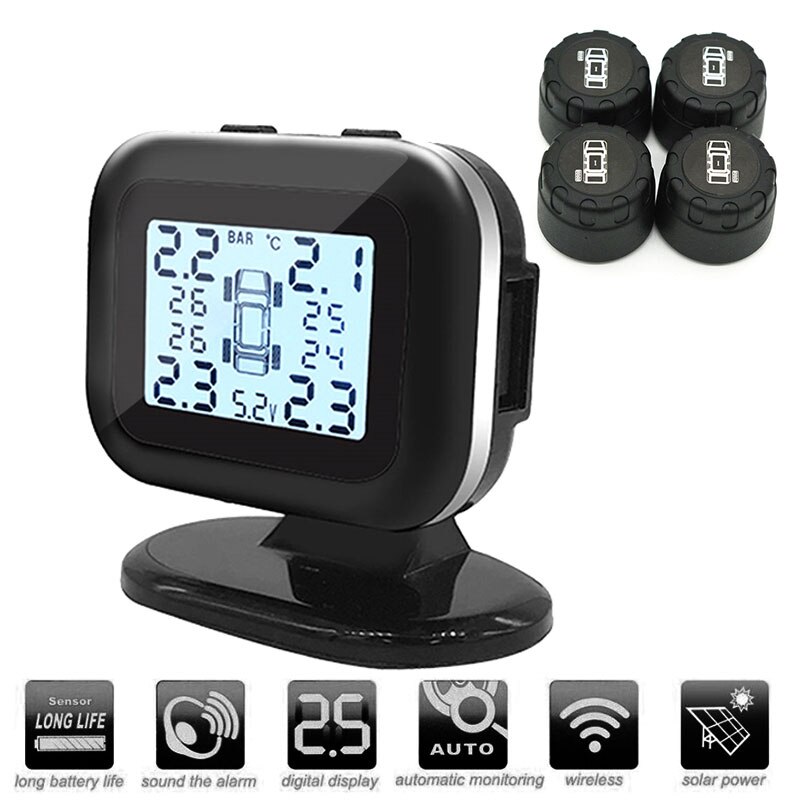 Universal Tire Pressure Monitoring System Gauge Tmps Meter TPMS USB External Sensor Automobile Intelligent Monitor