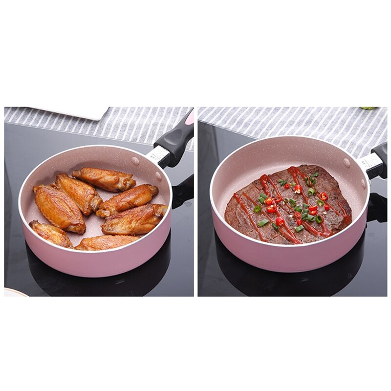 16 Cm Non-Stick Pan Non-Stick Cookware Frying Pan Saucepan Small Fried Eggs Pot General Use for Gas and Induction Cooker