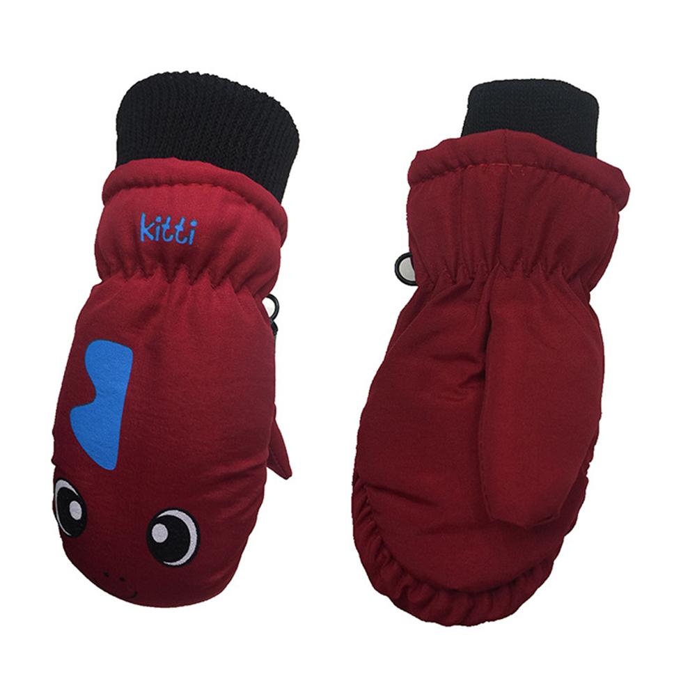 Kinder waterdichte winter warme handschoenen mooie meisjes jongens ski handschoenen snowboard handschoenen motor winddichte sport handschoenen: C