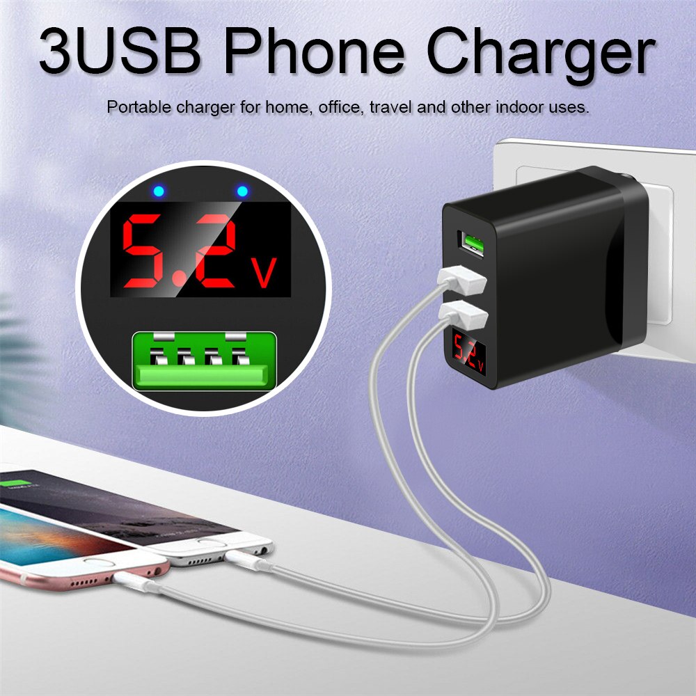 1pc Universal 3 Multi-Ports Fast Quick Charge Port... – Vicedeal