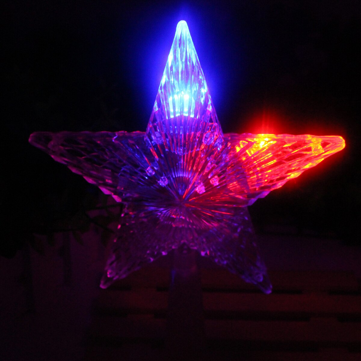 2 stk juletre topper stjerne plast julestjerne tre topper til julebord dekor fargerikt håndverk xmas diy tilbehør