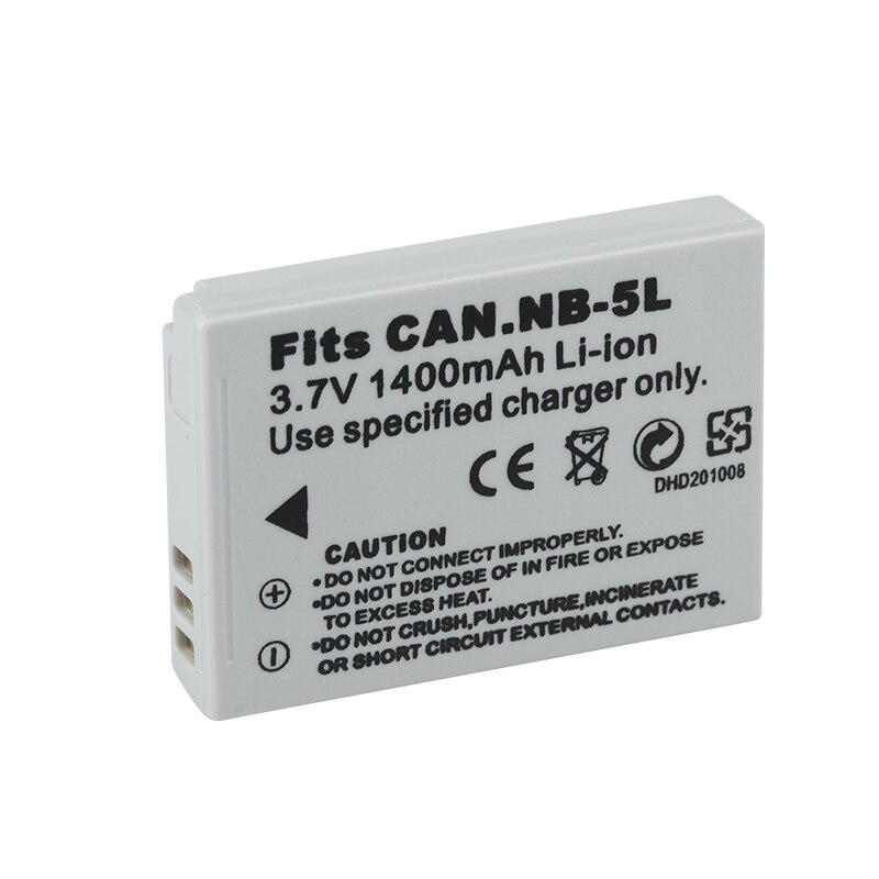 Dinto 1pc NB-5L NB5L NB 5L 1400mAh 3.7V Digital Camera Rechargeable Battery for Canon IXUS 800 IS 850 900 TI 950 960/970 980 860