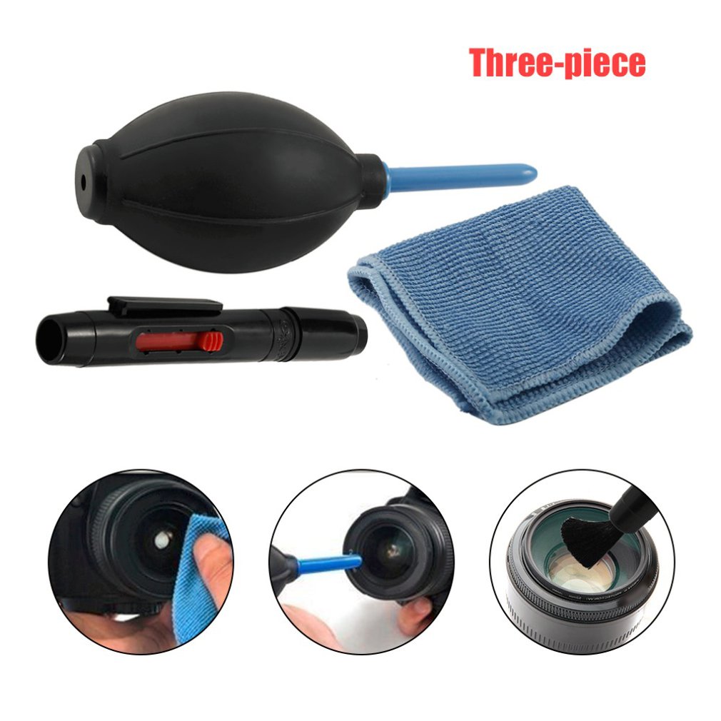 3-In-1 Panno di Pulizia Spazzola E Aria Ventilatore Fotocamera Digitale di Pulizia Della Polvere Kit Fotografia Professionale Strumento di Pulizia