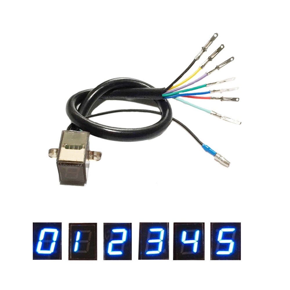 Stijl 5 Speed Universal Motorfiets Digitale Display Led Motocross Off-Road Moto Licht Neutraal Gear Indicator Monitor: green