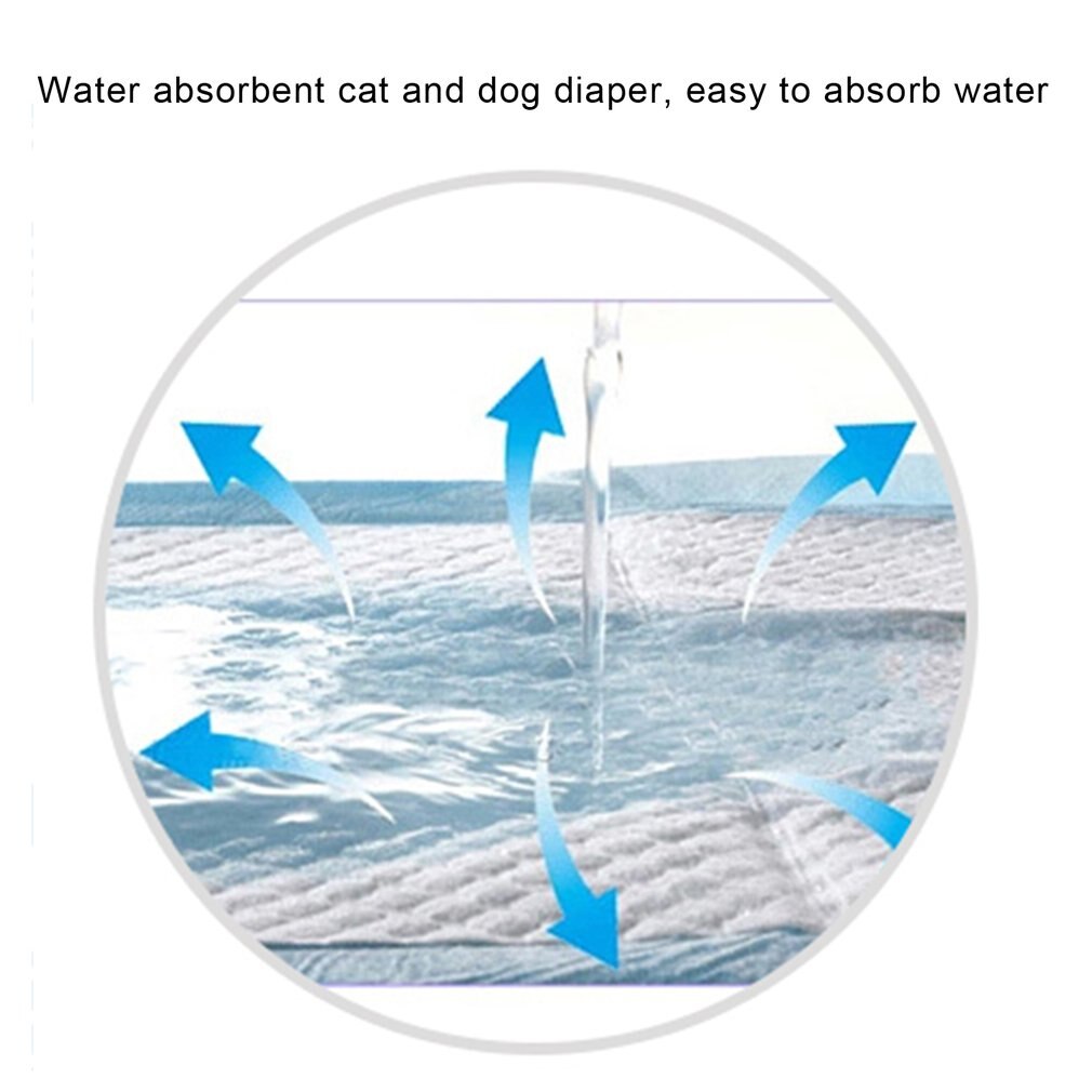 100pcs/set Pet Dog Diaper Breathable Non-woven Fabric Disposable Dog Water Absorbent Diaper Pet Training Diapers
