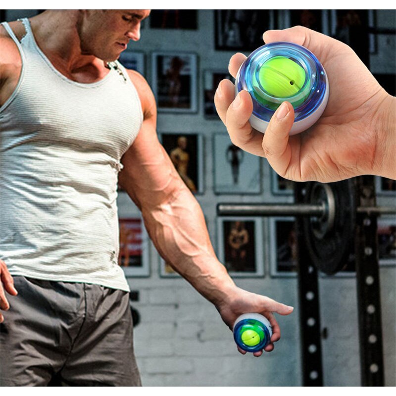 LED Wrist Ball Trainer Gyroscope Strengthener Gyro Power Arm Exerciser Exercise Machine Gym power ball Fitness Equipment