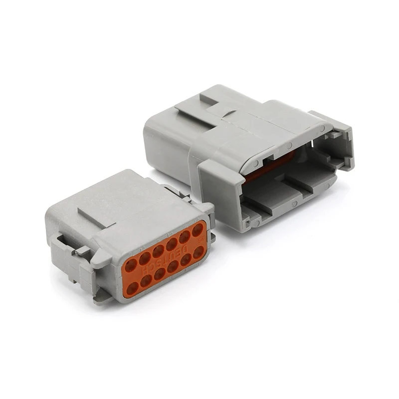 Conectores DT impermeables Deutsch DTM, terminal de cableado de cabeza macho y hembra, arnés de cableado, enchufe, DTM04-2P D, 10 juegos