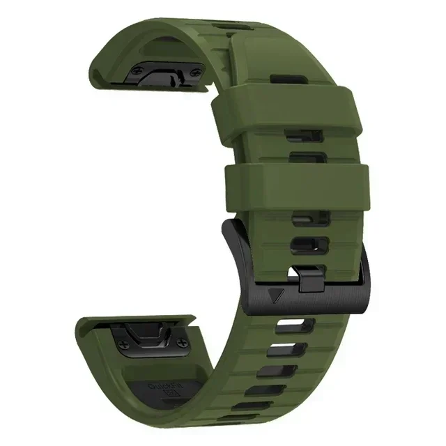 26mm 22mm para Garmin Fenix 7X 7 Pro 6 6X Pro 5X 5 Plus correa de reloj Solar de zafiro pulsera de silicona de liberación rápida: GREEN BLUE / 14 mm