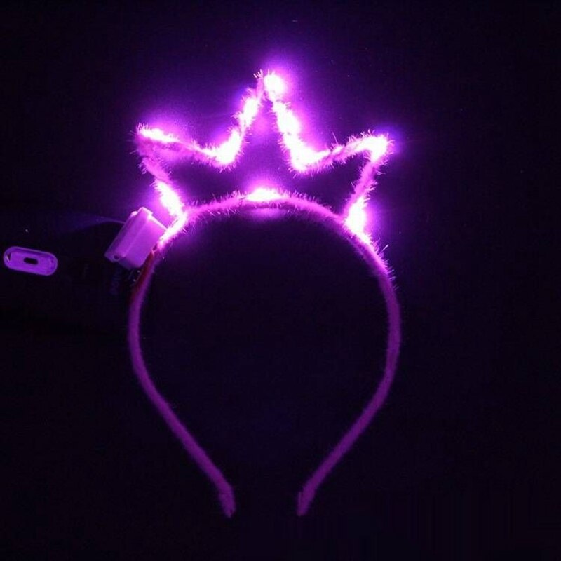Lys prinsesse tiara krone pandebånd førte blinkende børn fødselsdag dekor brug