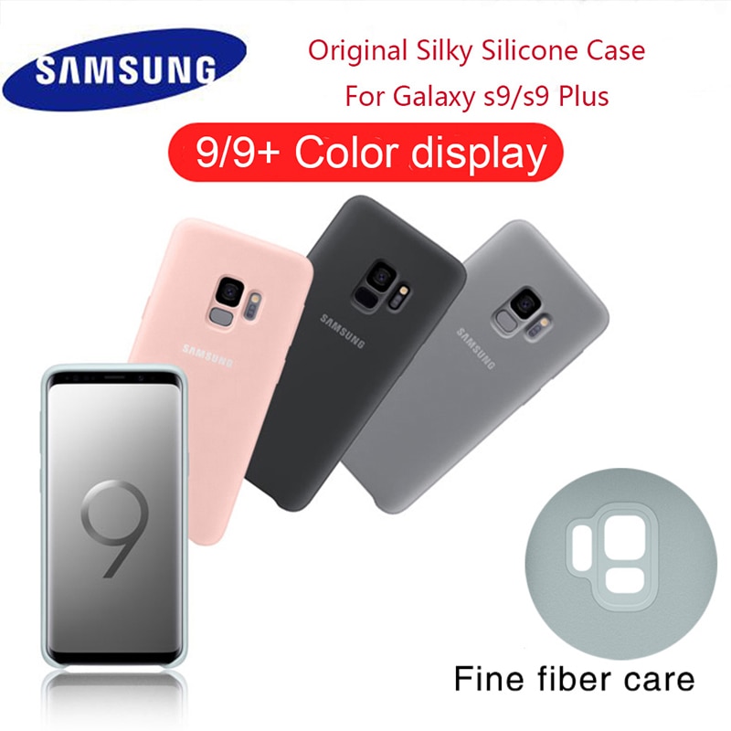 Samsung S9 più la Cassa Del Silicone Della Copertura Posteriore Originale di 100% g9650 9500 Del Silicone Protegge La Fotocamera Morbido Anti-usura di Usura di Protezione caso