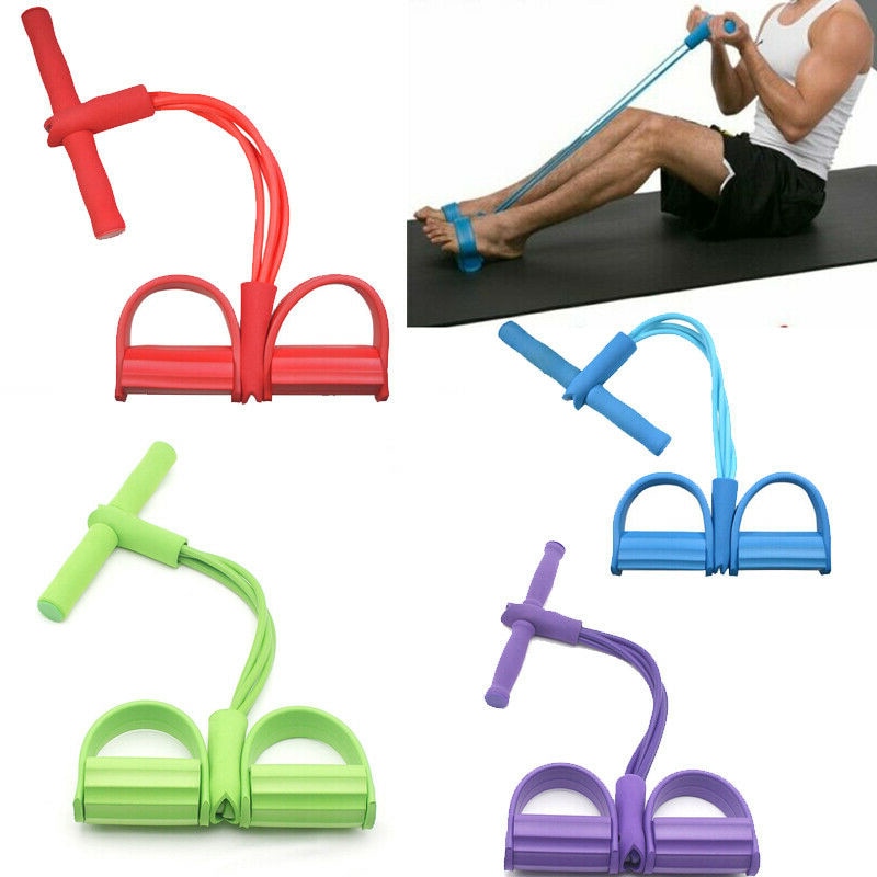 Fitness tyggegummi elastiske modstandsbånd latex pedal træner sidde op trække reb ekspandere yoga band udstyr pilates træning