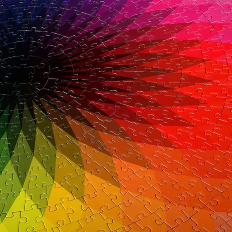 1000 Pcs Puzzels Ronde Legpuzzels Regenboog Palet Intellectuele Spel Voor Volwassenen En Kinderen Puzzel