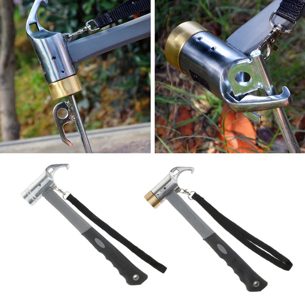 Hiking Camping Tent Mallet Hammer Peg Stake Puller for Ground Nails Pins