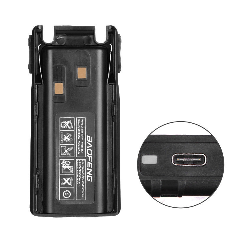 BAOFENG UV-82 Battery Type-C Charging For UV82 Walkie Talkie Li-ion Rechargeable Battery Compatible UV-8D UV-82HP Two Way Radios: Camo