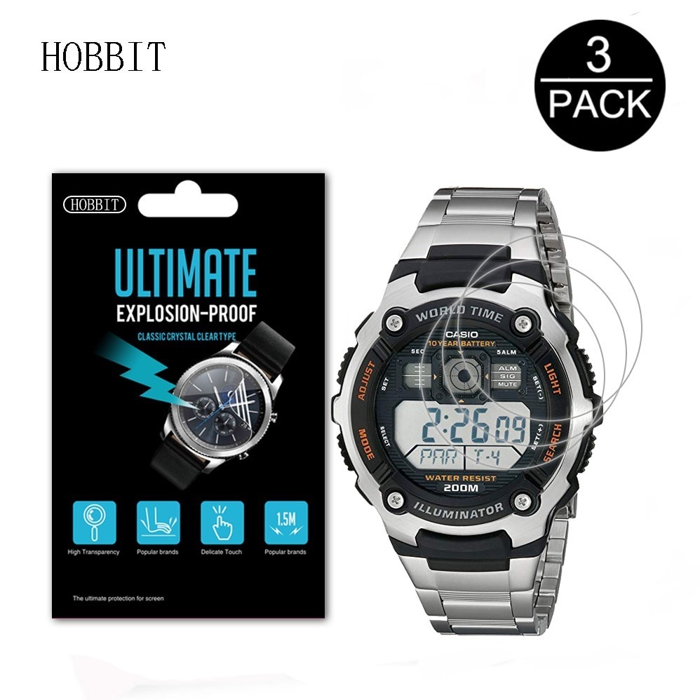Paquet de 3 5H Nano anti-déflagrant protecteur d'écran pour Casio AE-2000W AE2000WD AE1000W AE10000WD AE2100W montre pour hommes Film d'écran