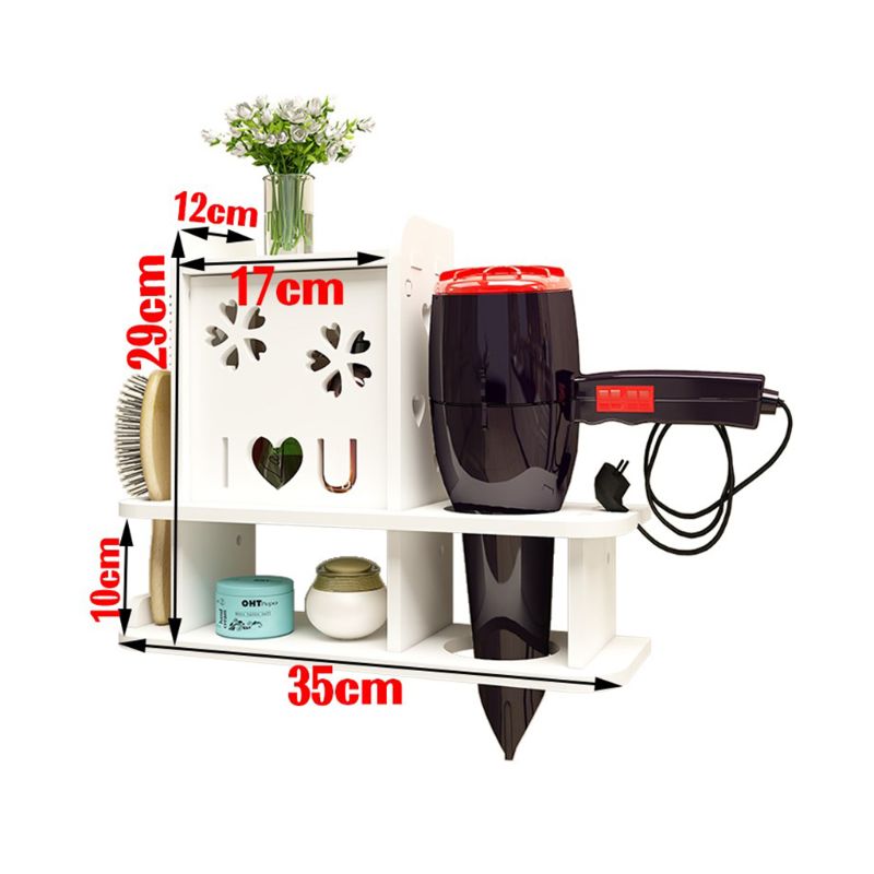 Bathroom PVC Board Waterproof Rack Bathroom Storage Rack Hair Dryer Toilet Toiletries Waterproof Free Punching Storage Cabinet