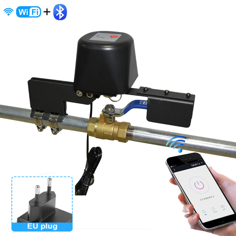 Tuya Smart Water Valve Wifi Automatic Pipe Gas Ball Valve Electric Manual Control Switch Tap Work With Alexa Google Smart Life: EU