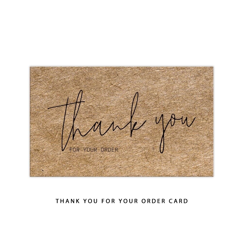 Tarjetas De Agradecimiento Con Pegatinas - 250 Unidades Y 500 Stickers | Para Negocios Y Tiendas Online