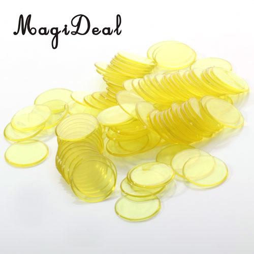 MagiDeal 400pcs PRO Count Bingo Chips Markers for Bingo Game Cards 3/4 Inch 4 Colors PRO Count Bingo Chips Pub Camping Travel