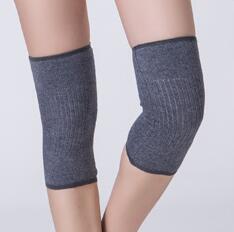 1 Pair Cashmere Warm Kneepad Wool Knee Support Men and Women Cycling Lengthen Prevent Arthritis Knee Pad: Gray