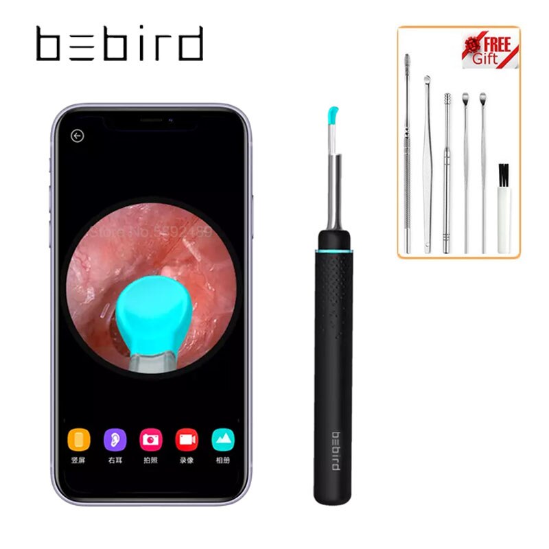 Originele Bebird M9 Pro Smart Visuele Earstick Otoscoop 300W Pixel Endoscoop Mini Camera Oor Wax Verwijderen Met Magnetische Lading base