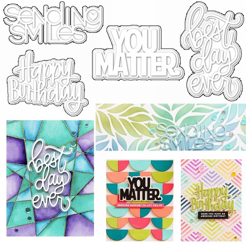 Happy Birthday Stencil Die Cuts For Card Making Happy Birthday Die Cut For Card Making, Scrapbooking Die Happy Birthday Die Cuts For Card Making Thank You Die Cuts For Card Making