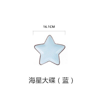 Ceramic Ocean Style Plate Whale Fish Dish Shell Starfish Trumpet Shell Bowl Blue White Porcelain Dinnerware Serving Platter: 10