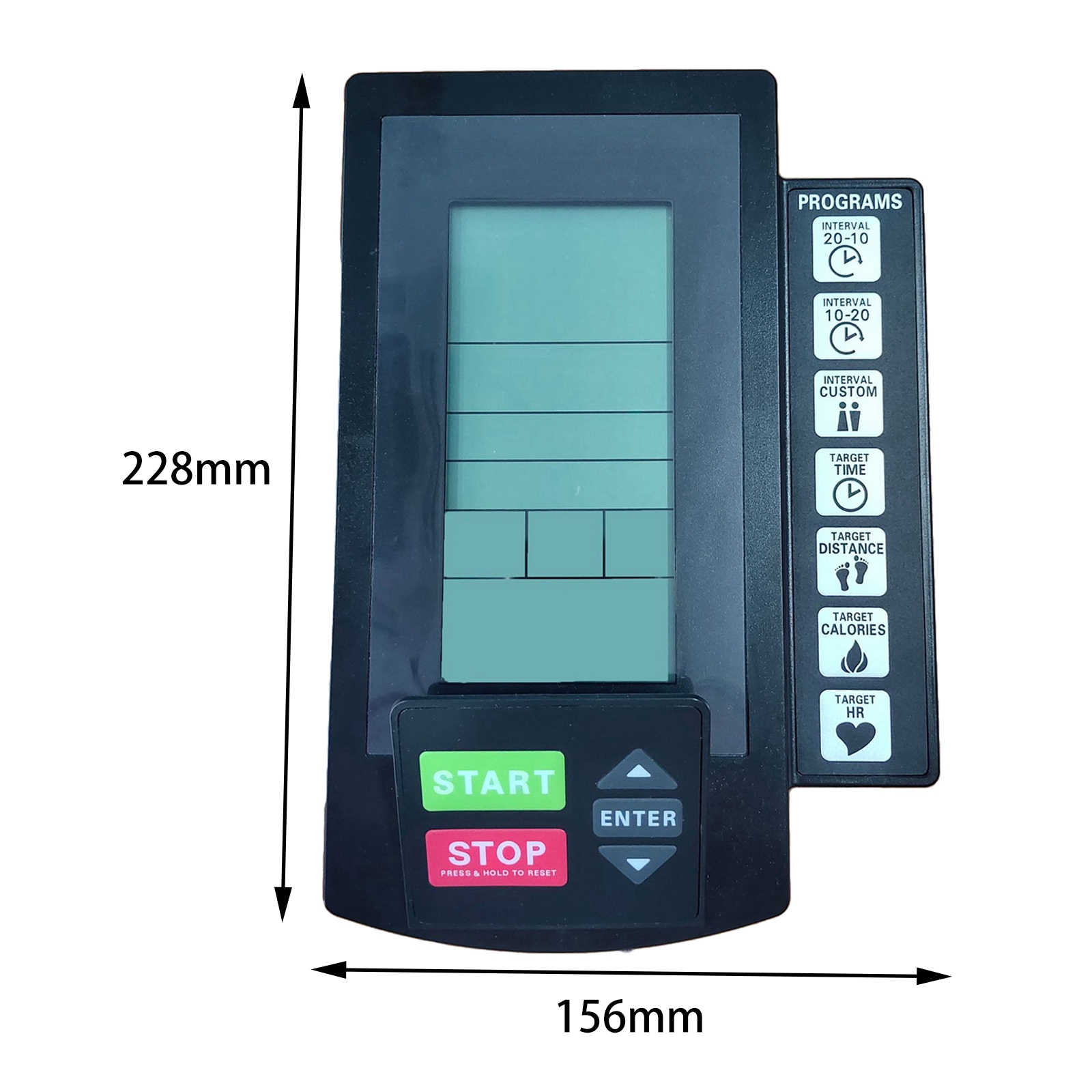 Rowing Machine Counter Cycle Counter Monitor Speedometer for Stationary Bike