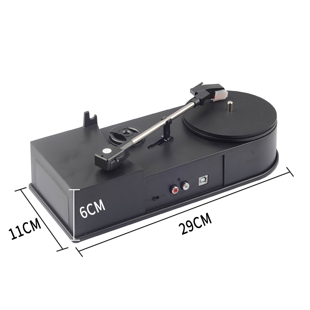 Phonograph Mono USB Interface Home Turntable Retro To MP3 Vinyl ABS Audio Plug And Play Mini Converter Player