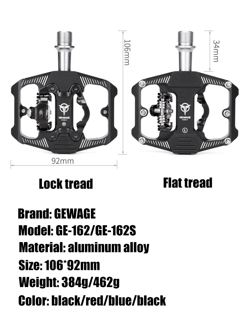 Spd Fiets Pedaal Ultralight Mountainbike Klikpedalen Aluminium Fiets Pedalen Dual Platform Voor Mtb Road Fiets Onderdelen