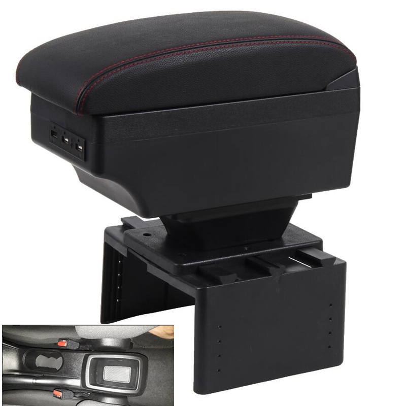 Para Fiat tipo caja reposabrazos coche cuero reposabrazos estilo coche consola central decoración interior del automóvil