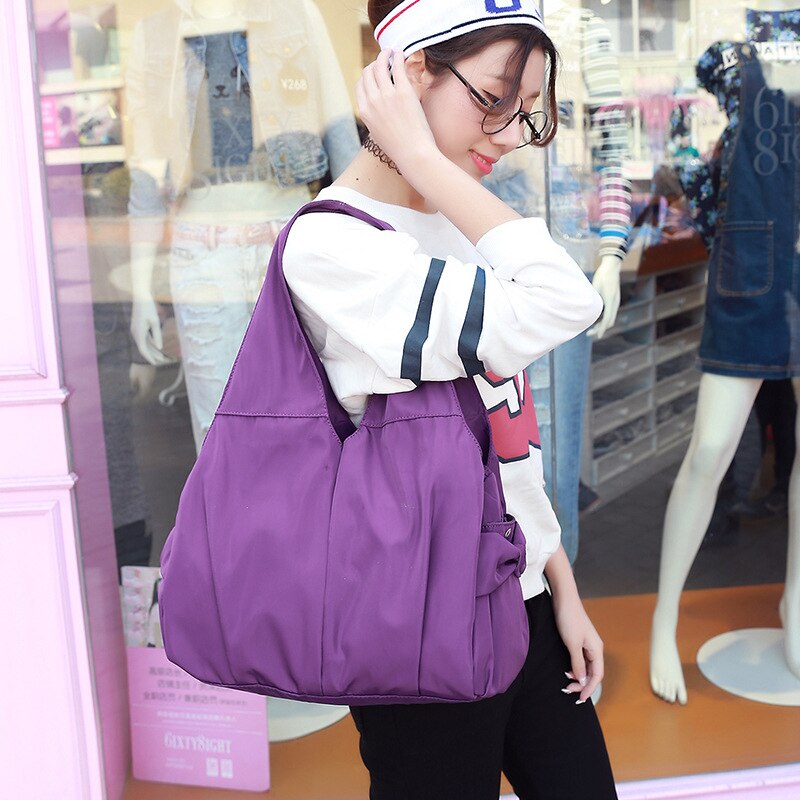 Style Woman's Bag, Single-shoulder, Hand-held Messenger Bag, Waterproof Nylon Bag, High-capacity