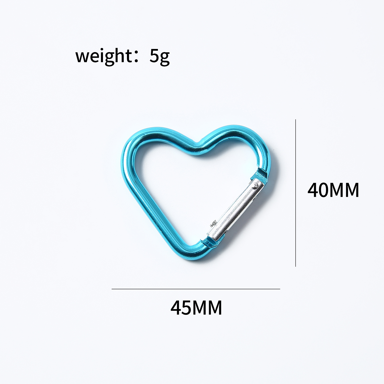 1/2/5/1/20 PCS Sleutelhanger hartvormige Sleutelhanger Clip Outdoor DIY Tas Hanger accessoires Sieraden Maken Benodigdheden: Antiek Zilver / 5XL