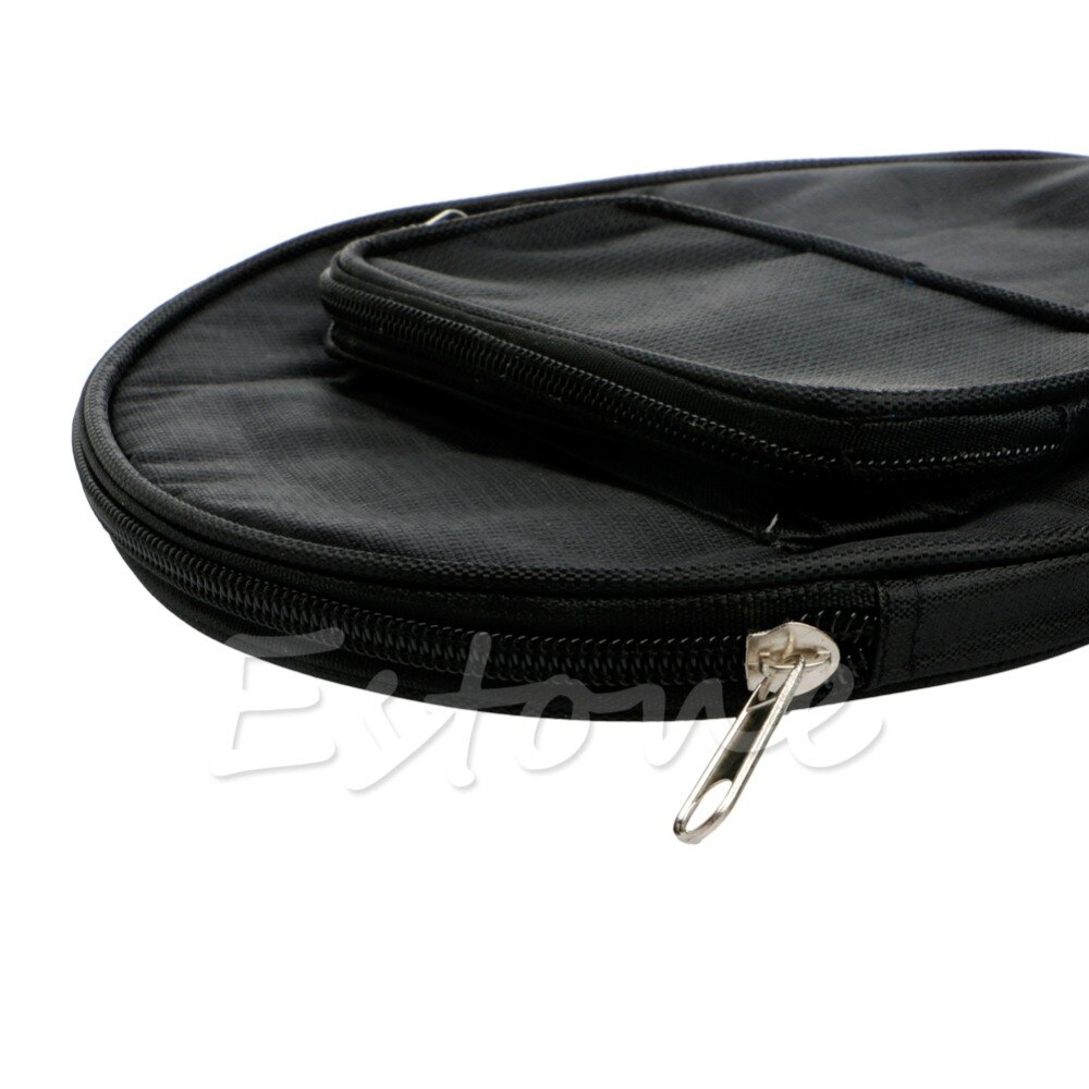 Zwarte waterdichte tafeltennisbatjes tas, pingpongbatjes tas met balvakje