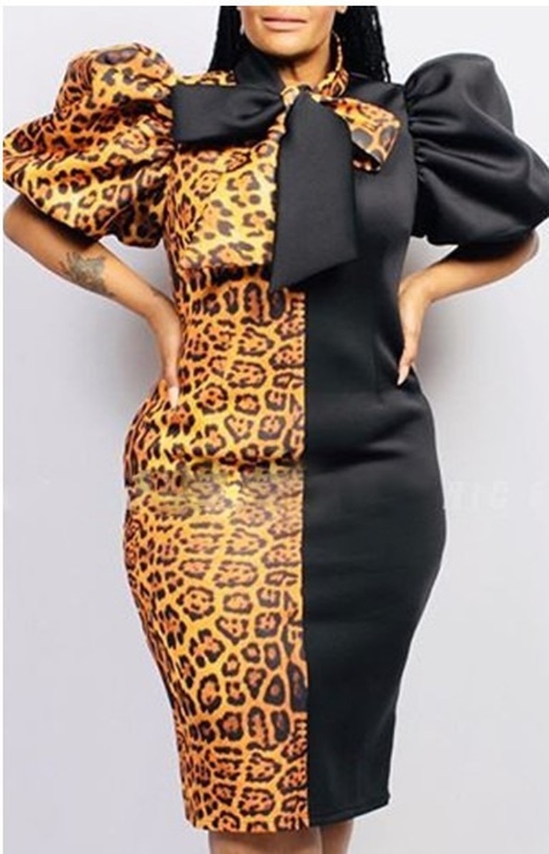 XL-5XL Afrikaanse Dashiki Jurk Voor Vrouwen Luipaard Kleding Afrikaanse Jurken Afdrukken Plus Size Kleding Ankara Afrika Vrouw Jurk