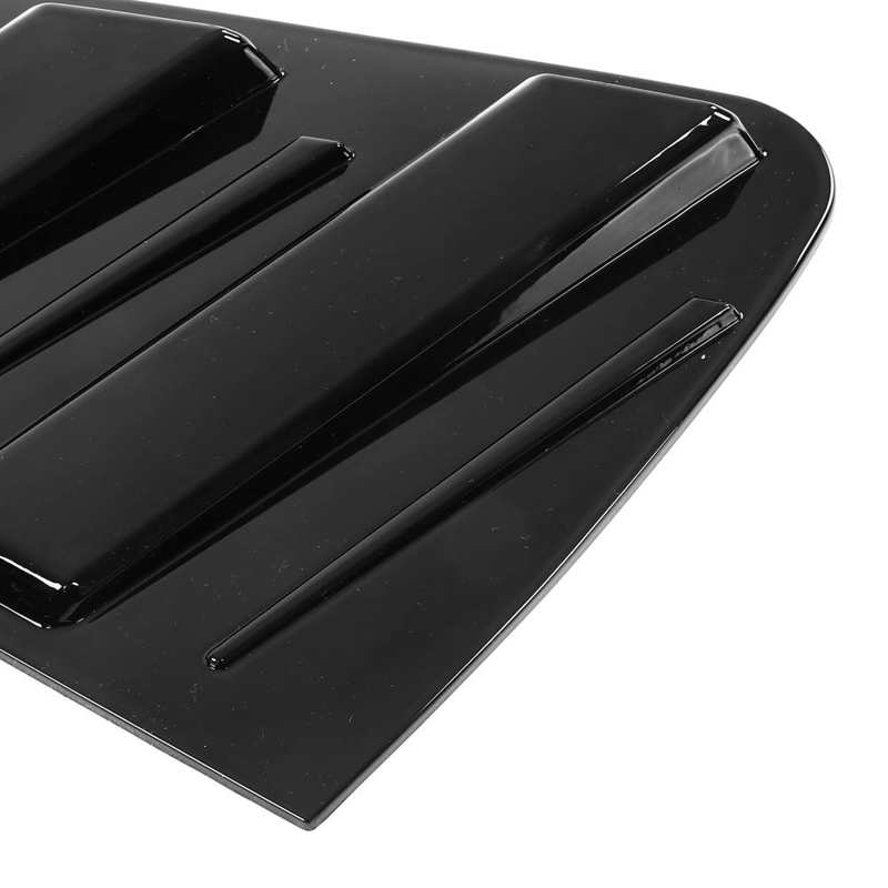 Persienne de fenêtre latérale noire, volet de fenêtre arrière anti-rayures, pelage et pâte pour la décoration